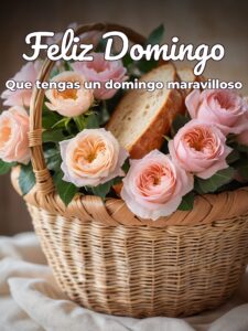 Feliz domingo con flores para celular
