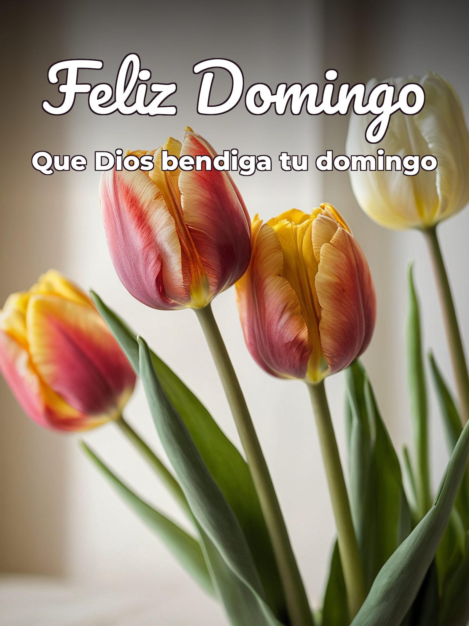 Feliz domingo con rosas para celular