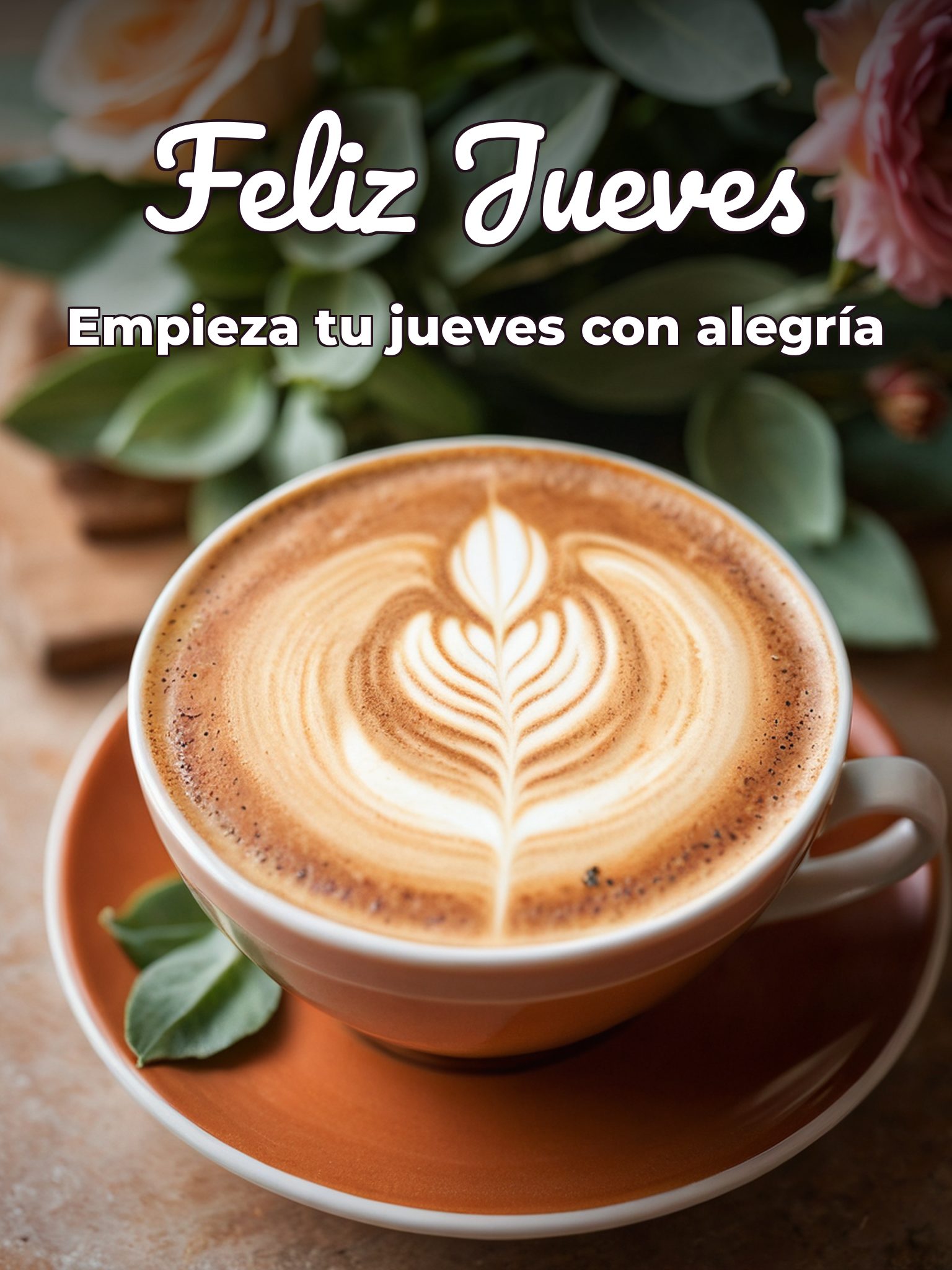 Feliz jueves con flores para Facebook