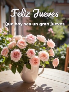 Feliz jueves con rosas para celular descargar