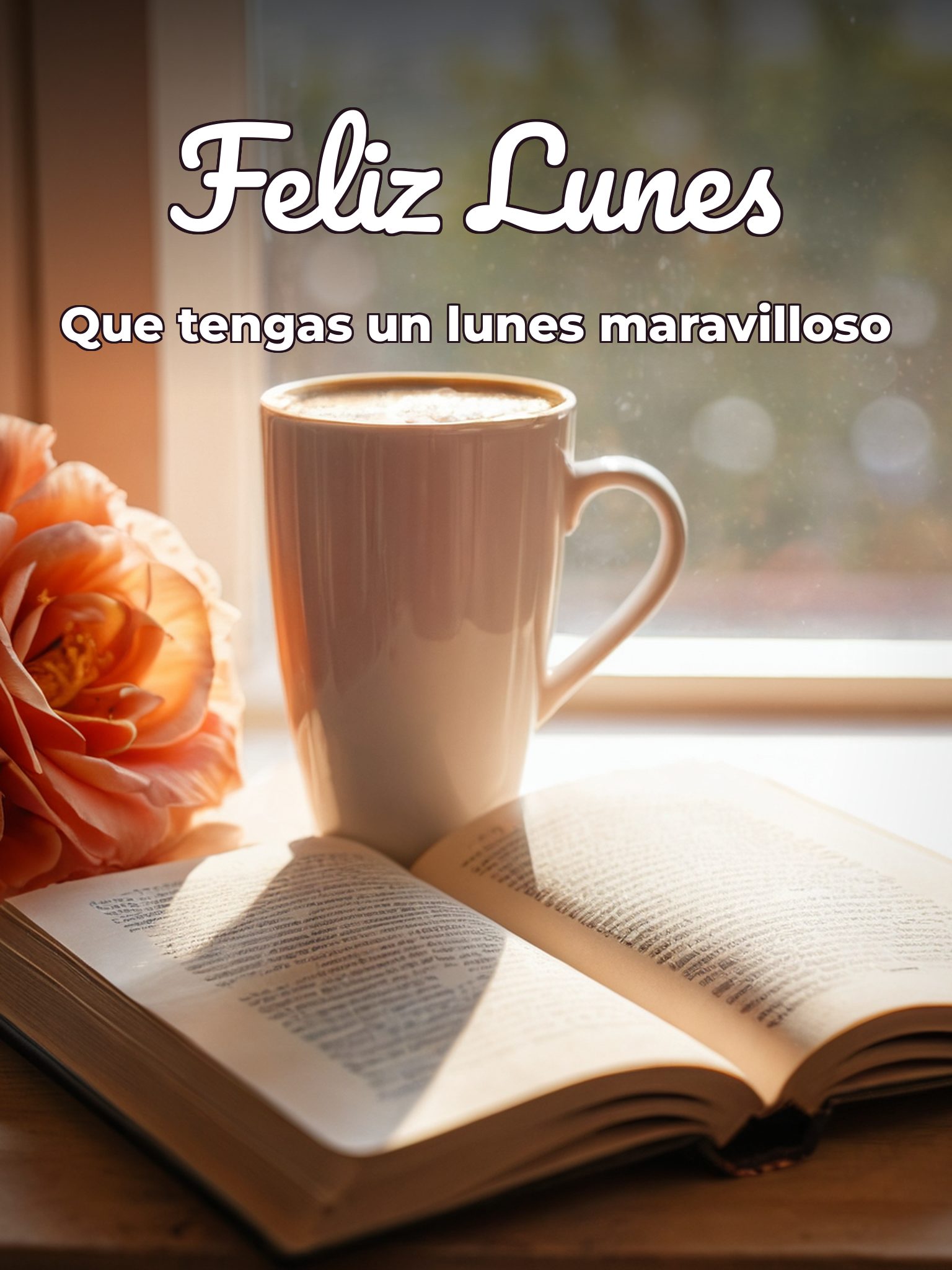 Feliz lunes con flores hermosas para Facebook gratis para celular