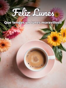 Feliz lunes con flores para WhatsApp gratis