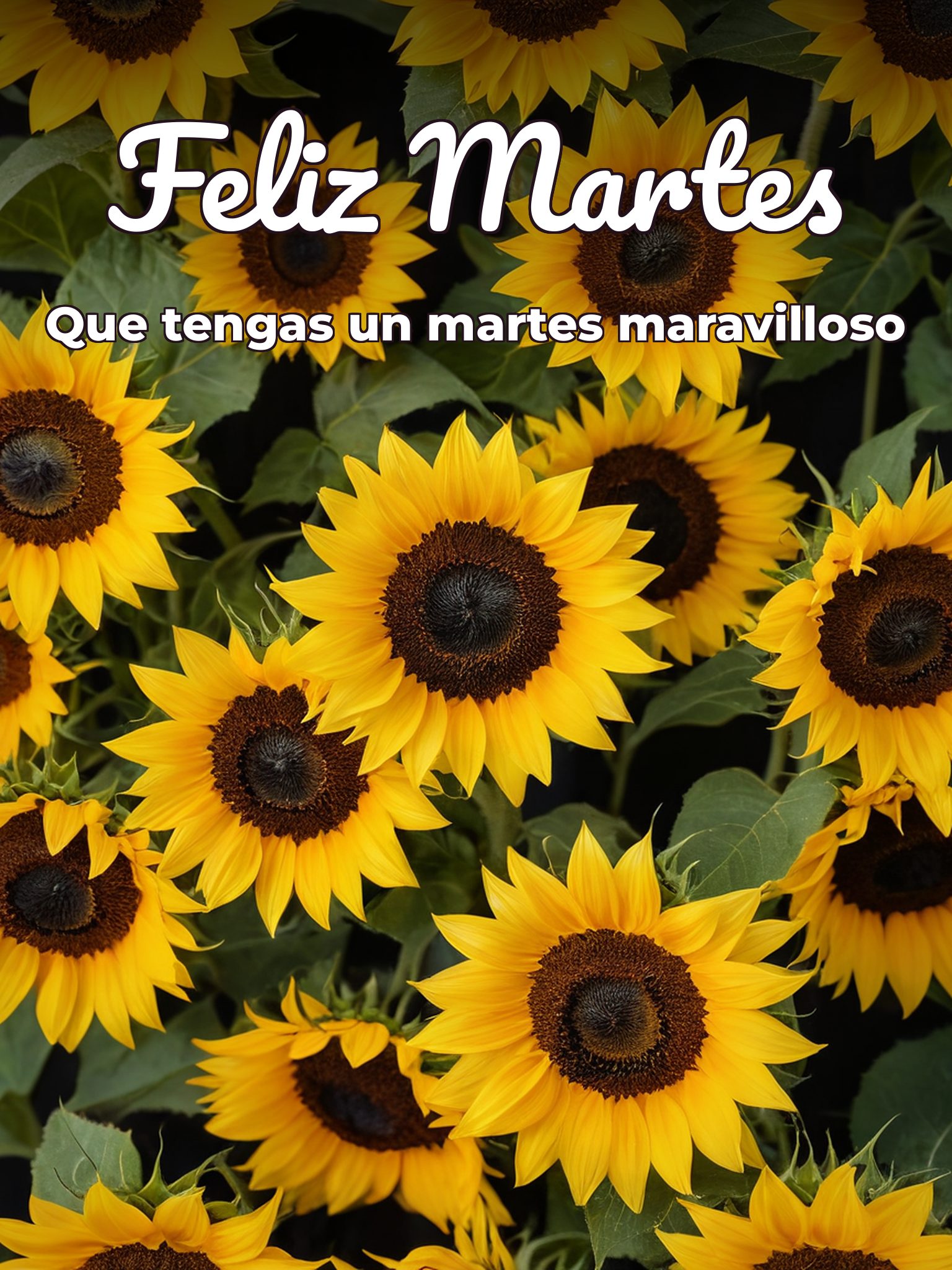 Feliz martes con flores para celular
