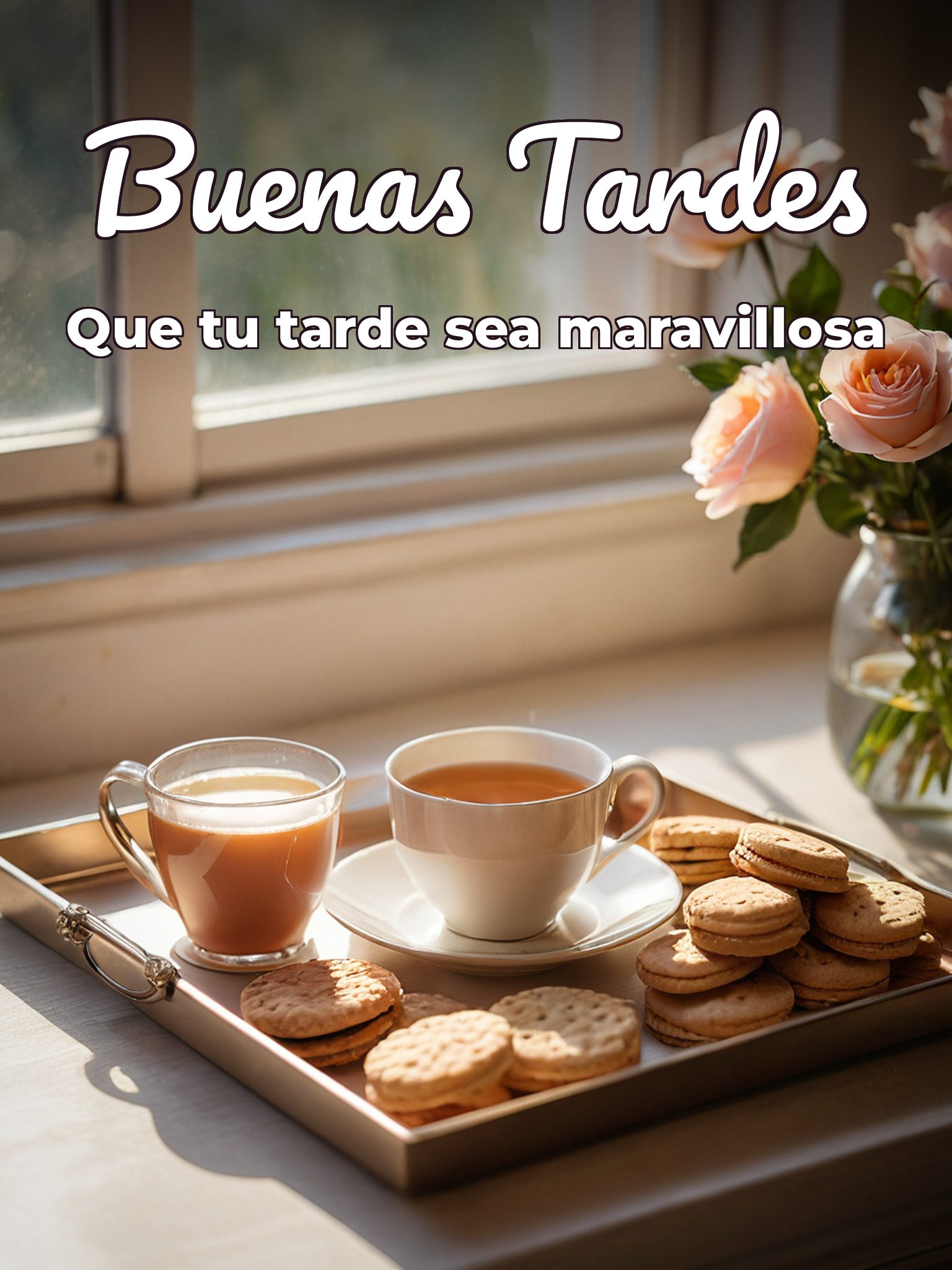 Flores de buenas tardes para WhatsApp celular