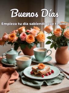 Fotos con frases bonitas de buenos días para mi amor