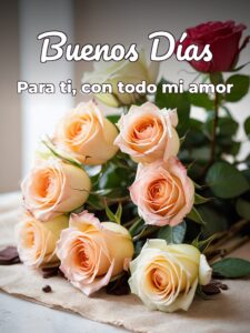 Fotos con frases de buenos días para mi amor