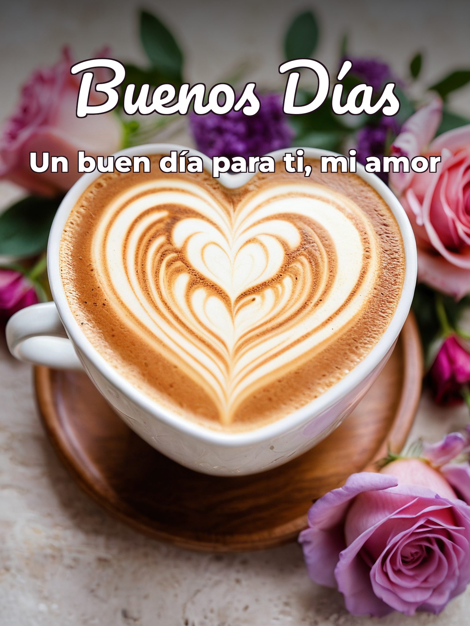 Frase para dar los buenos días a un amor para Facebook