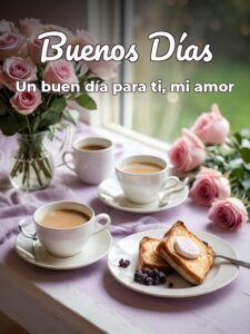 Frases buenos días para mi amor para Facebook