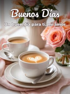 Frases de amor dando los buenos días para mi amor