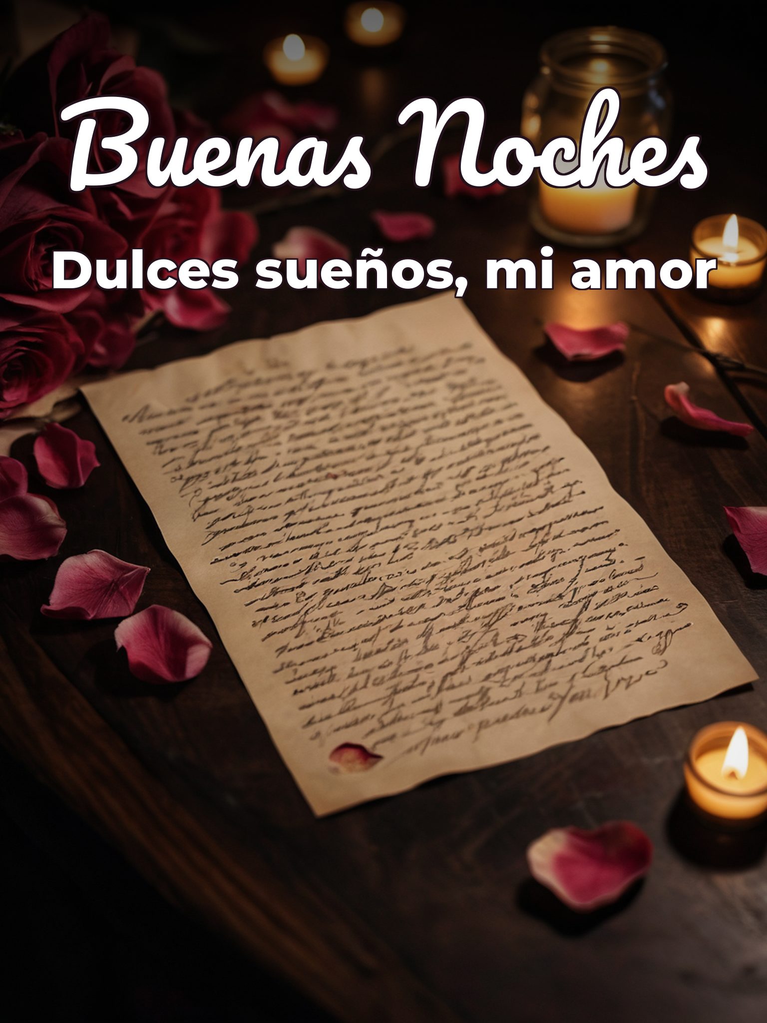 Frases hermosas de buenas noches para mi amor para WhatsApp