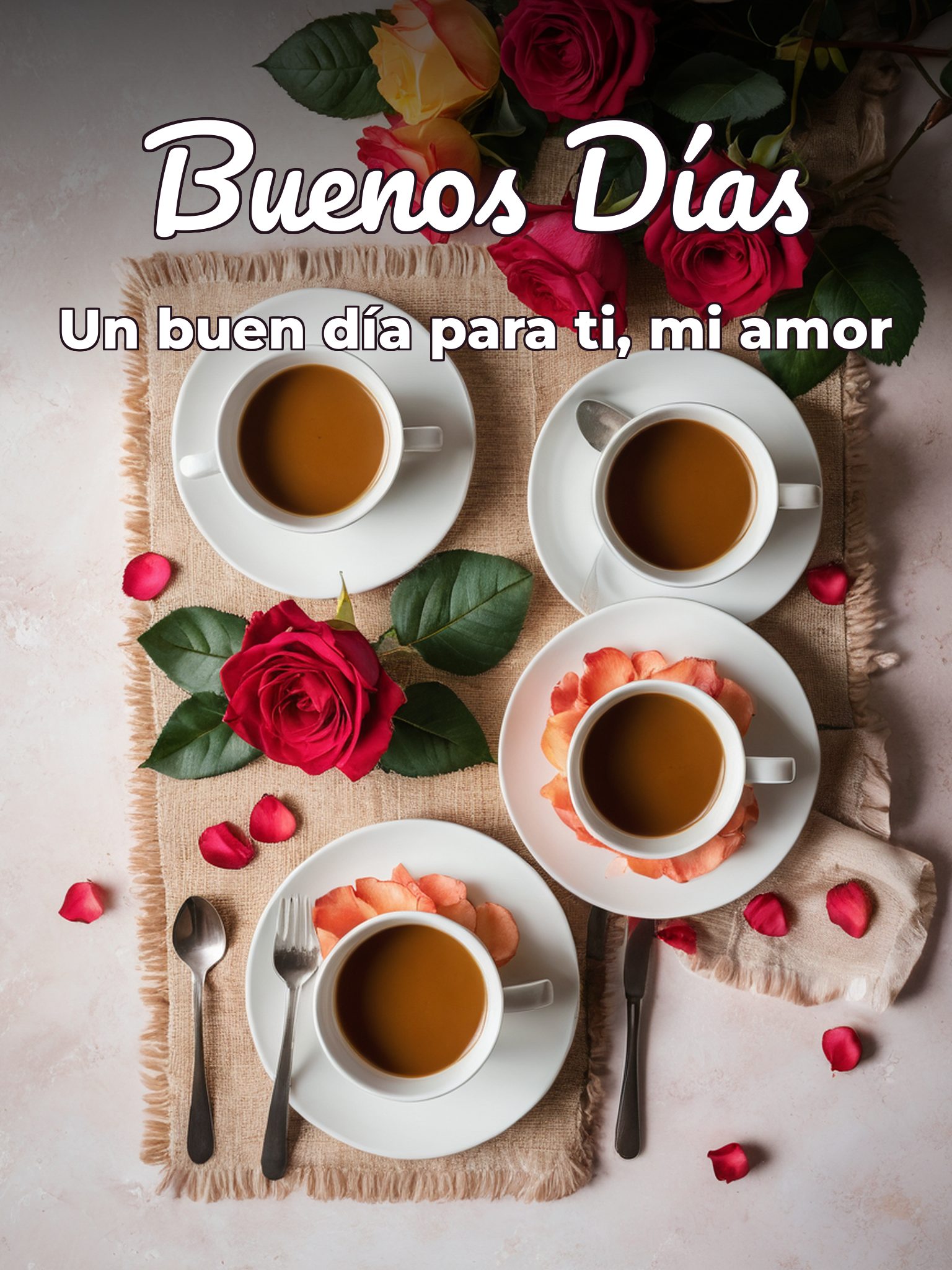 Frases preciosas de buenos días para mi amor