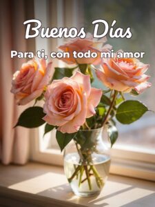 Imágenes con frases bonitas de buenos días para mi amor para Facebook