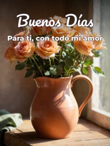 Imágenes con frases bonitas de buenos días para mi amor para WhatsApp