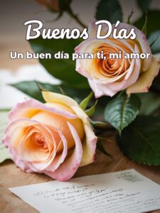 Imágenes con frases buenos días amor