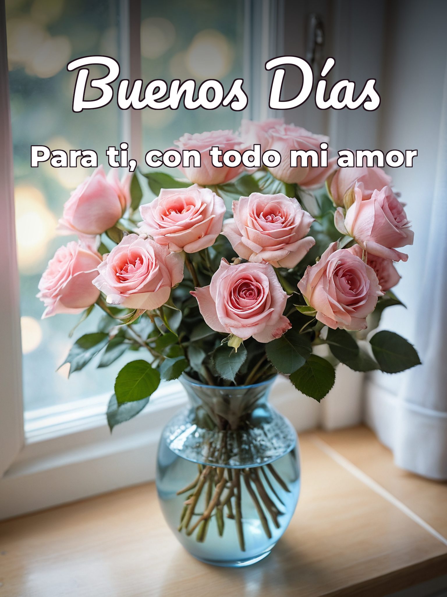 Imágenes con frases buenos días amor para WhatsApp
