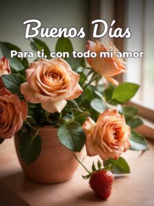 Imágenes con frases de amor de buenos días para mi amor