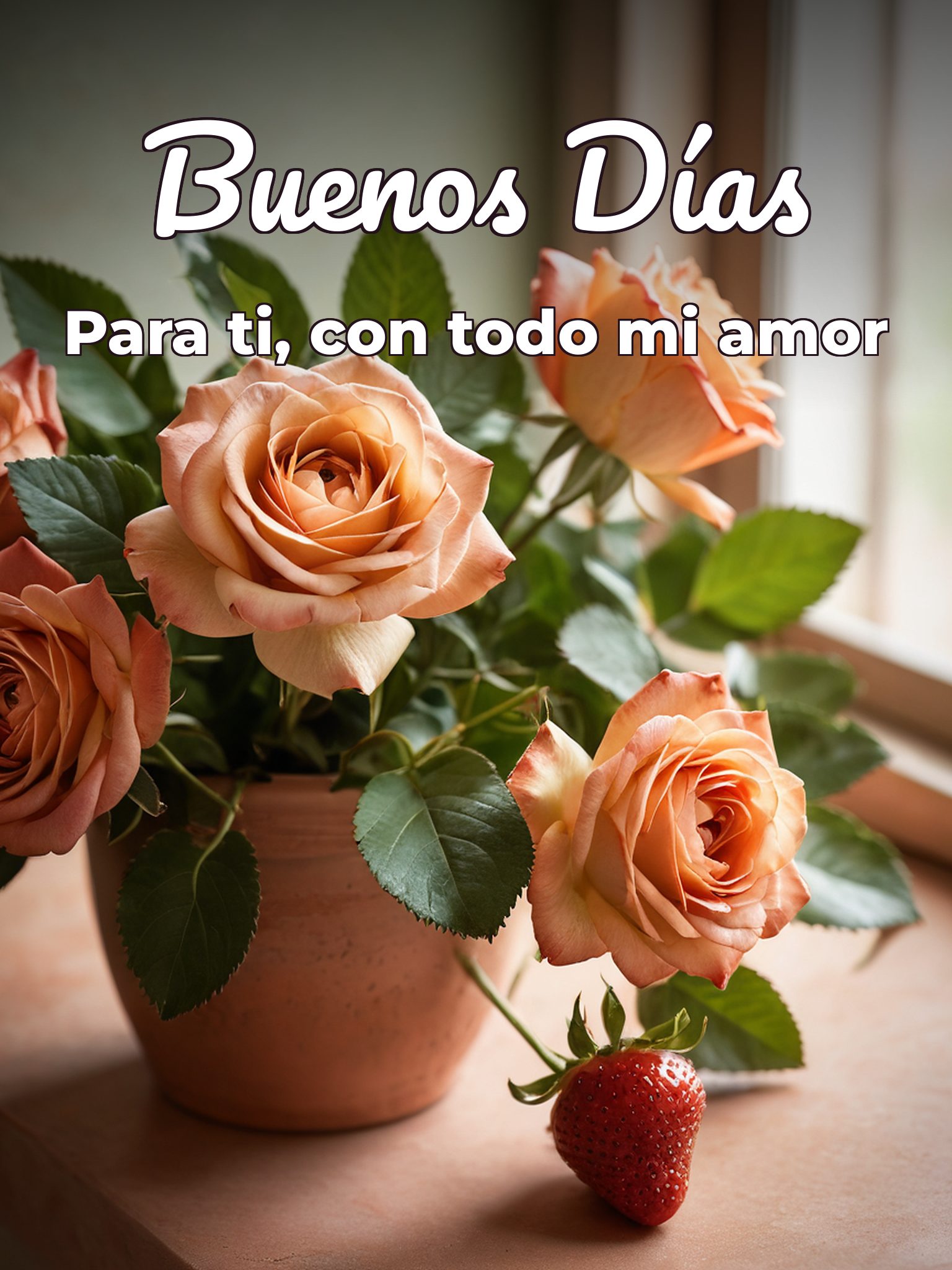 Imágenes con frases de amor de buenos días para mi amor