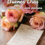buenos días pensando en ti esta mañana