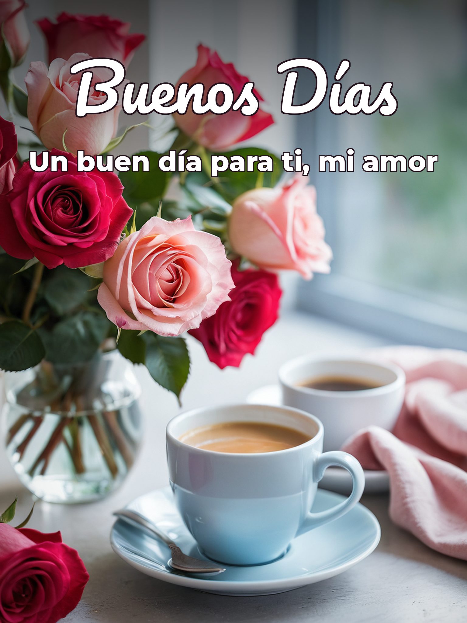 Imágenes con frases de amor y buenos días para Facebook