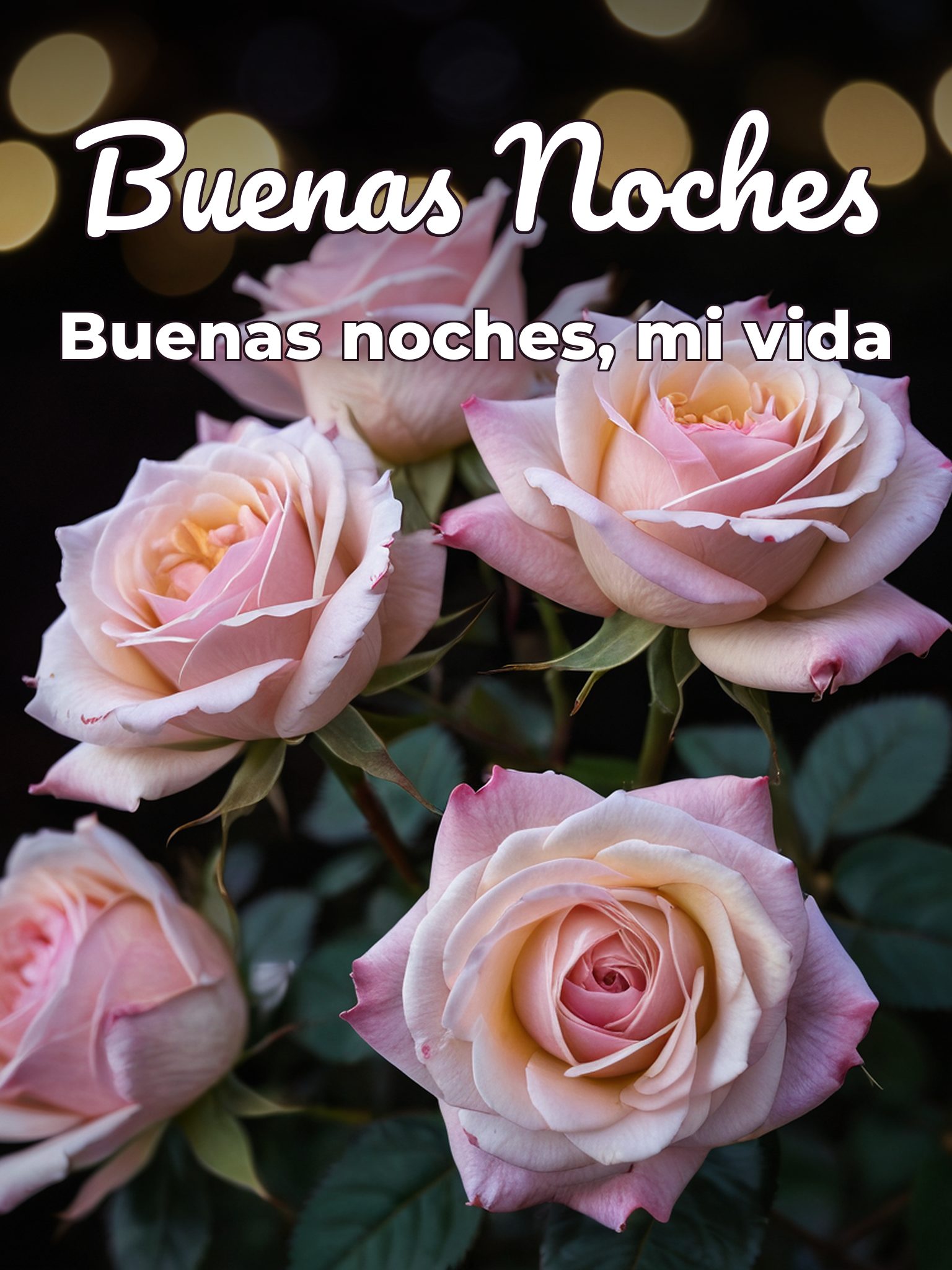 Imágenes con frases de buenas noches para mi amor para Facebook