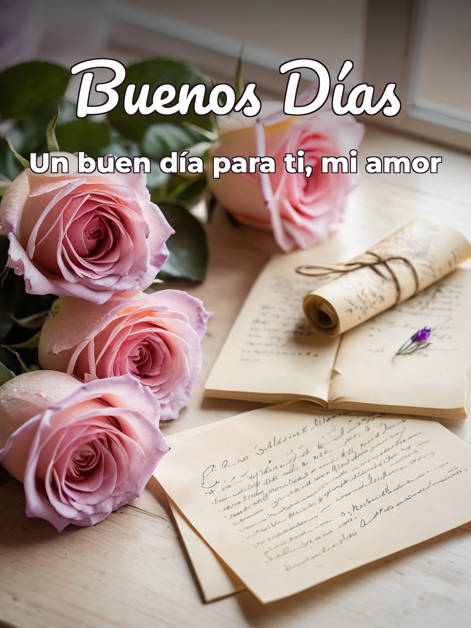 Imágenes con frases de buenos días amor para celular