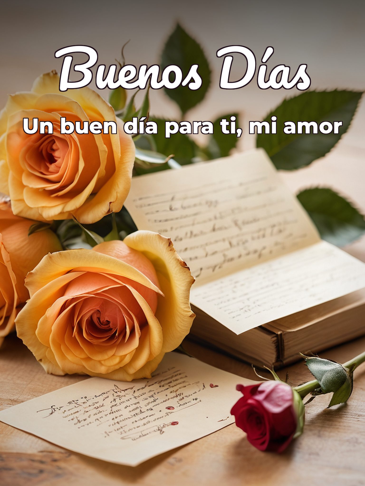 Imágenes con frases de buenos días para mi amor para celular