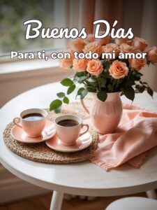 Imágenes con frases de buenos días para mi amor para Facebook