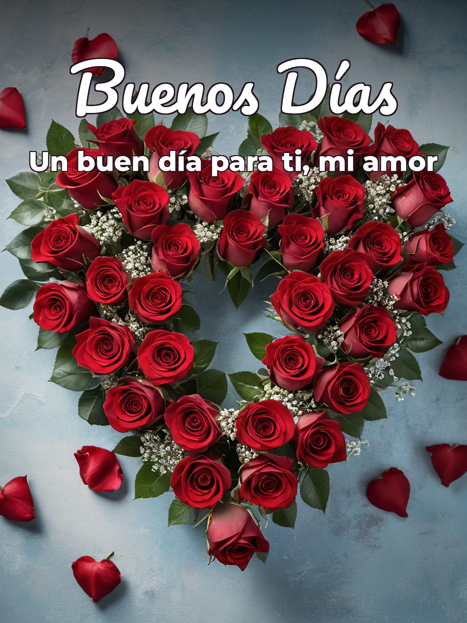 Imágenes con frases hermosas de buenos días para mi amor