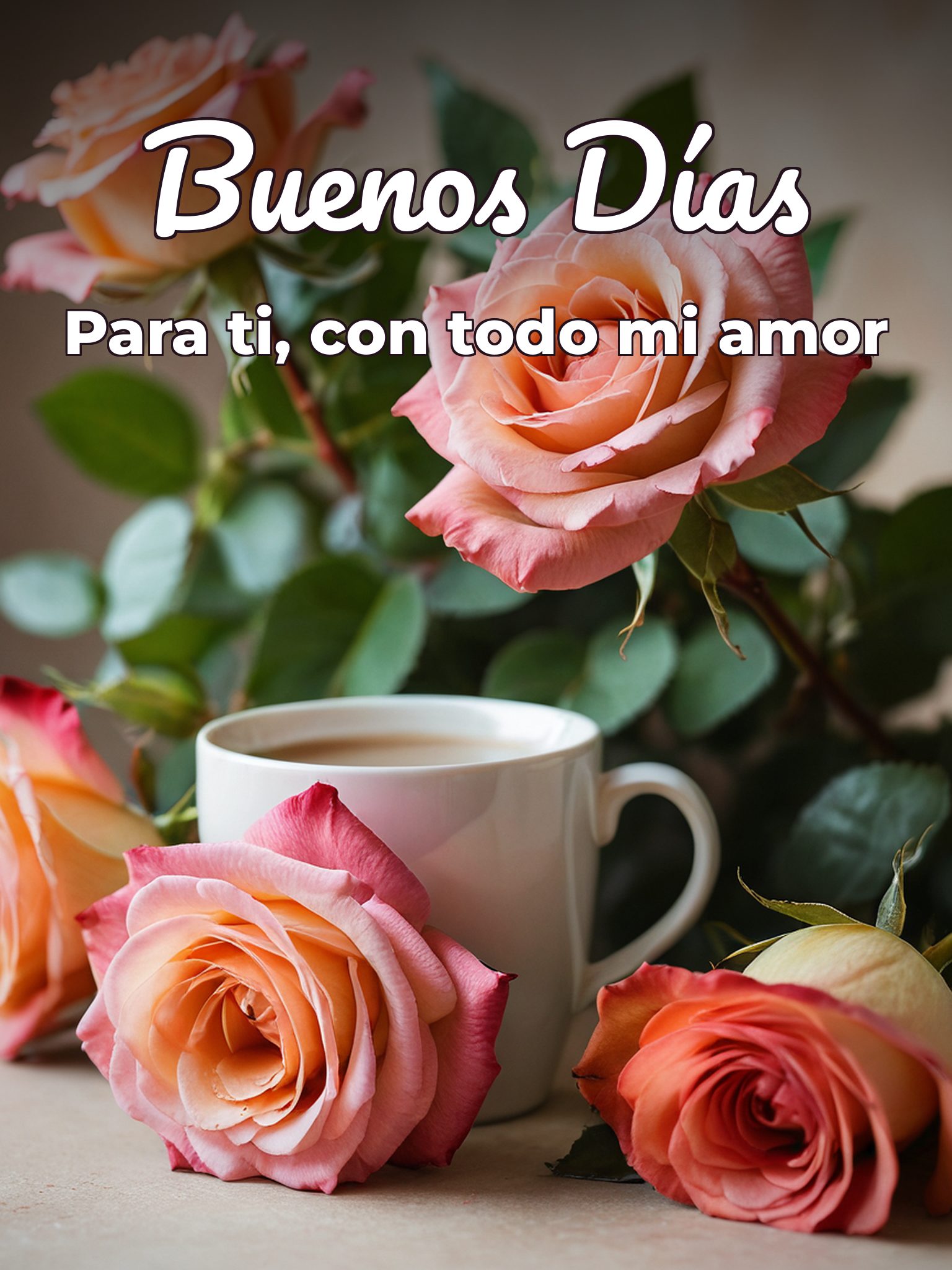 Imágenes con frases para desear buenos días para mi amor