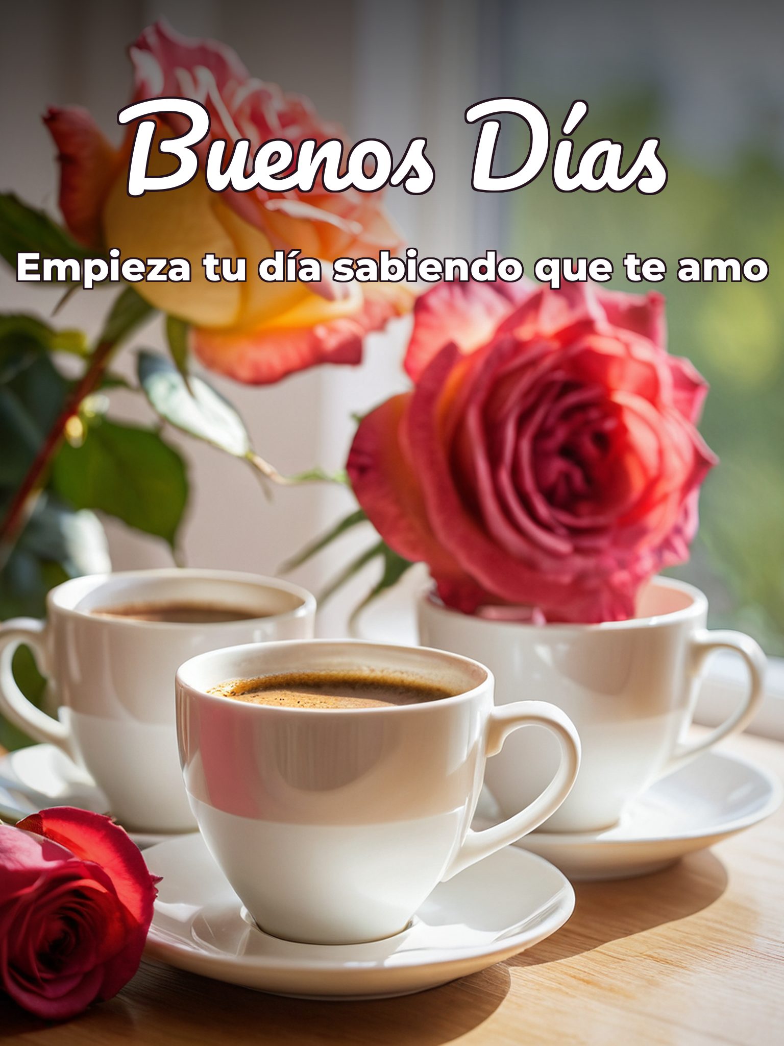 Imágenes con mensaje de buenos días para mi amor