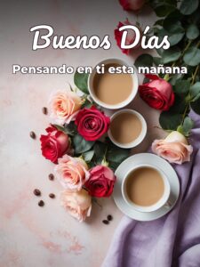 Imágenes con mensajes de buenos días amor para Facebook