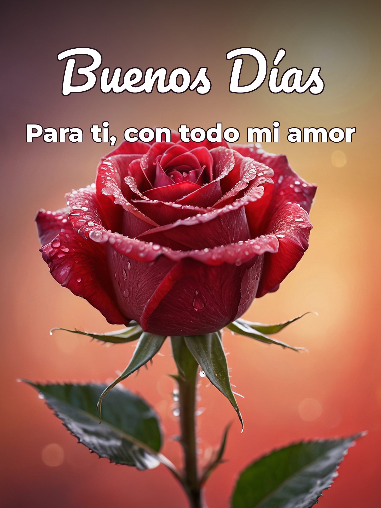 Imágenes con mensajes de buenos días mi amor para Facebook