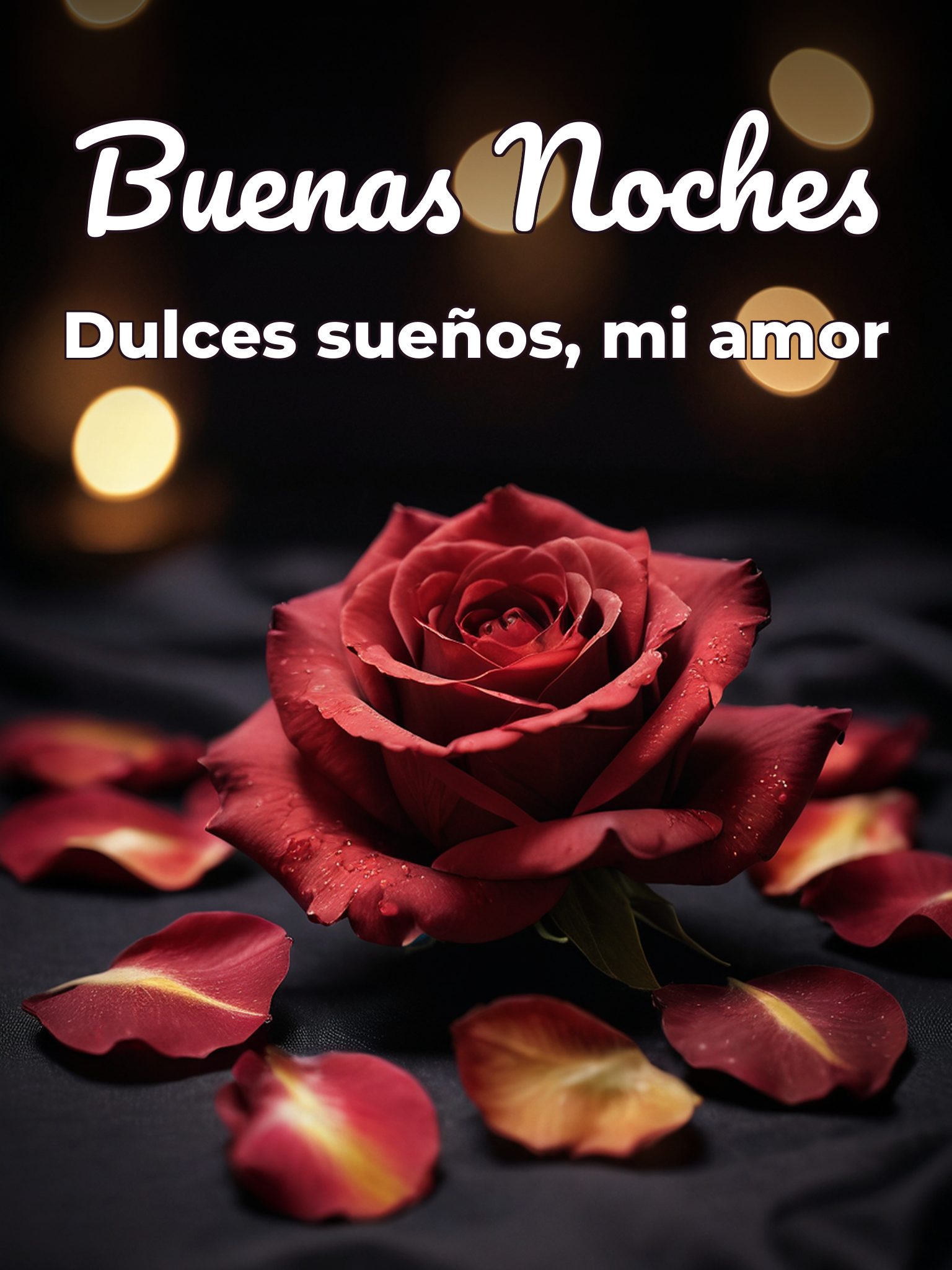 Imágenes de amor con frases bonitas de buenas noches para Facebook