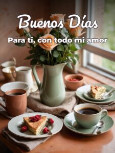 Imágenes de amor con frases de buenos días para mi amor