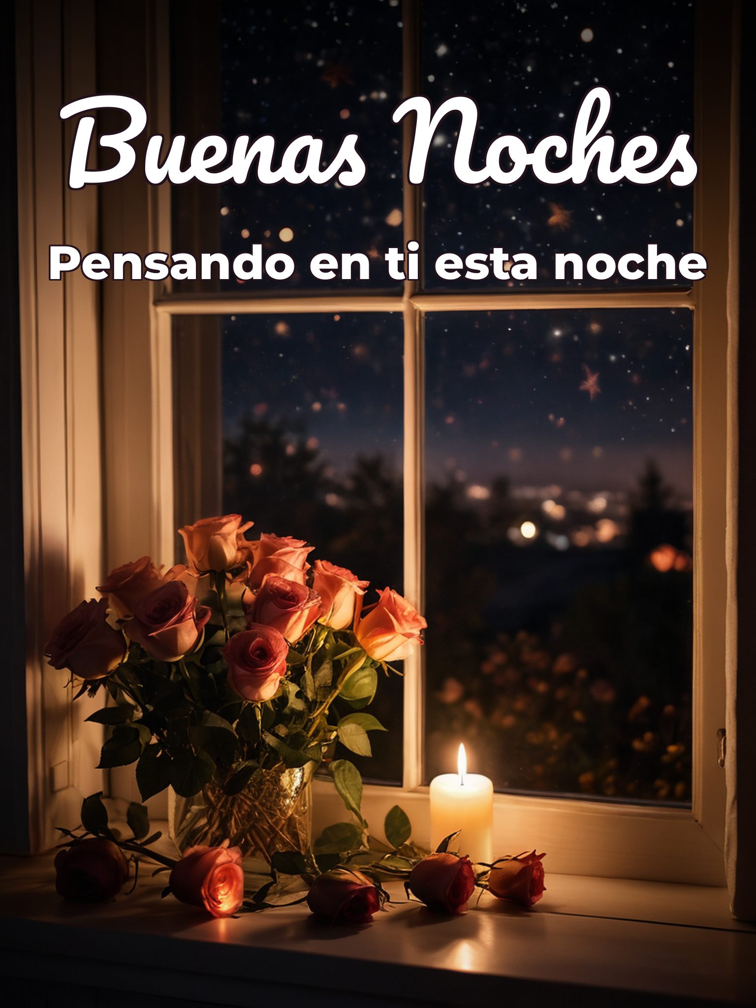 Imágenes de amor para desear buenas noches