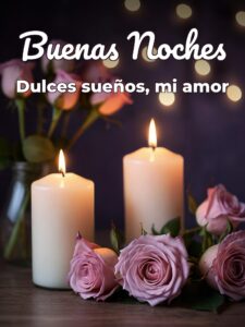 Imágenes de buenas noches con frases de amor para celular