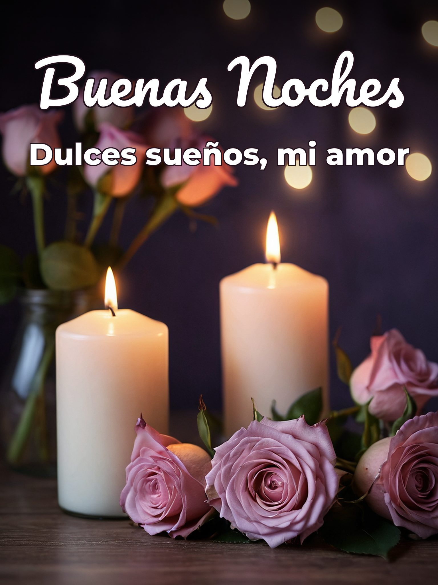 Imágenes de buenas noches con frases de amor para celular