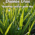 buenos días que hoy sea un gran día