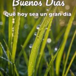buenos días que hoy sea un gran día
