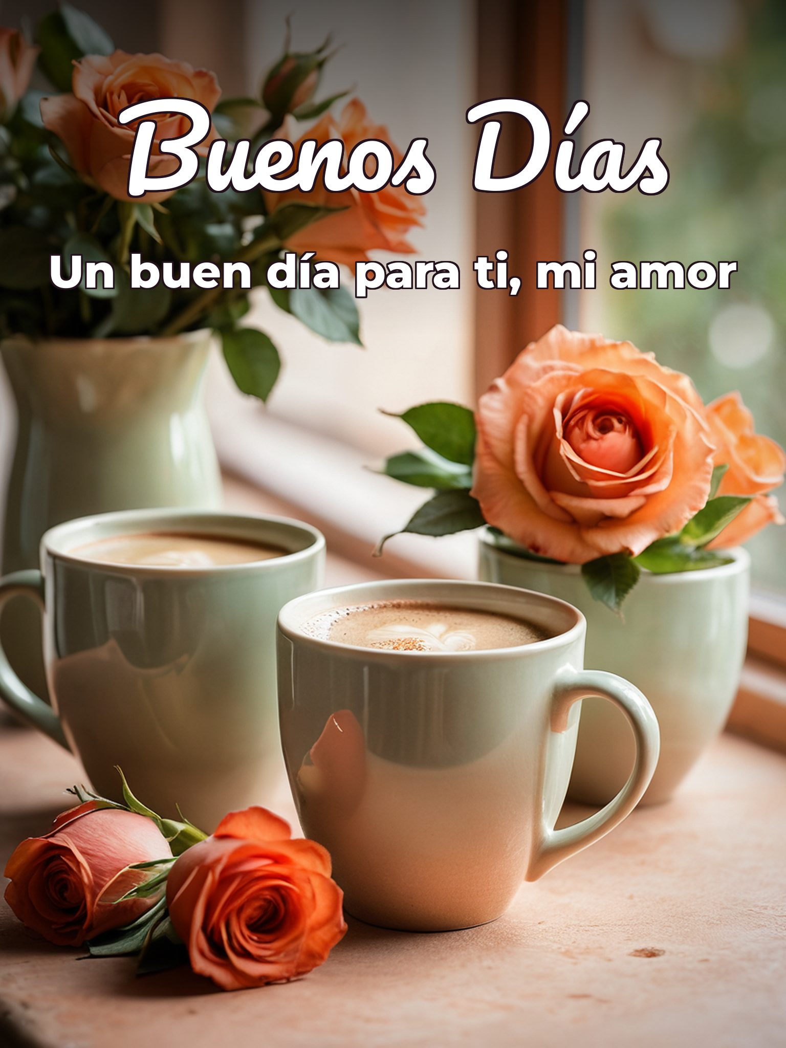 Imágenes de hola mi amor buenos días para celular