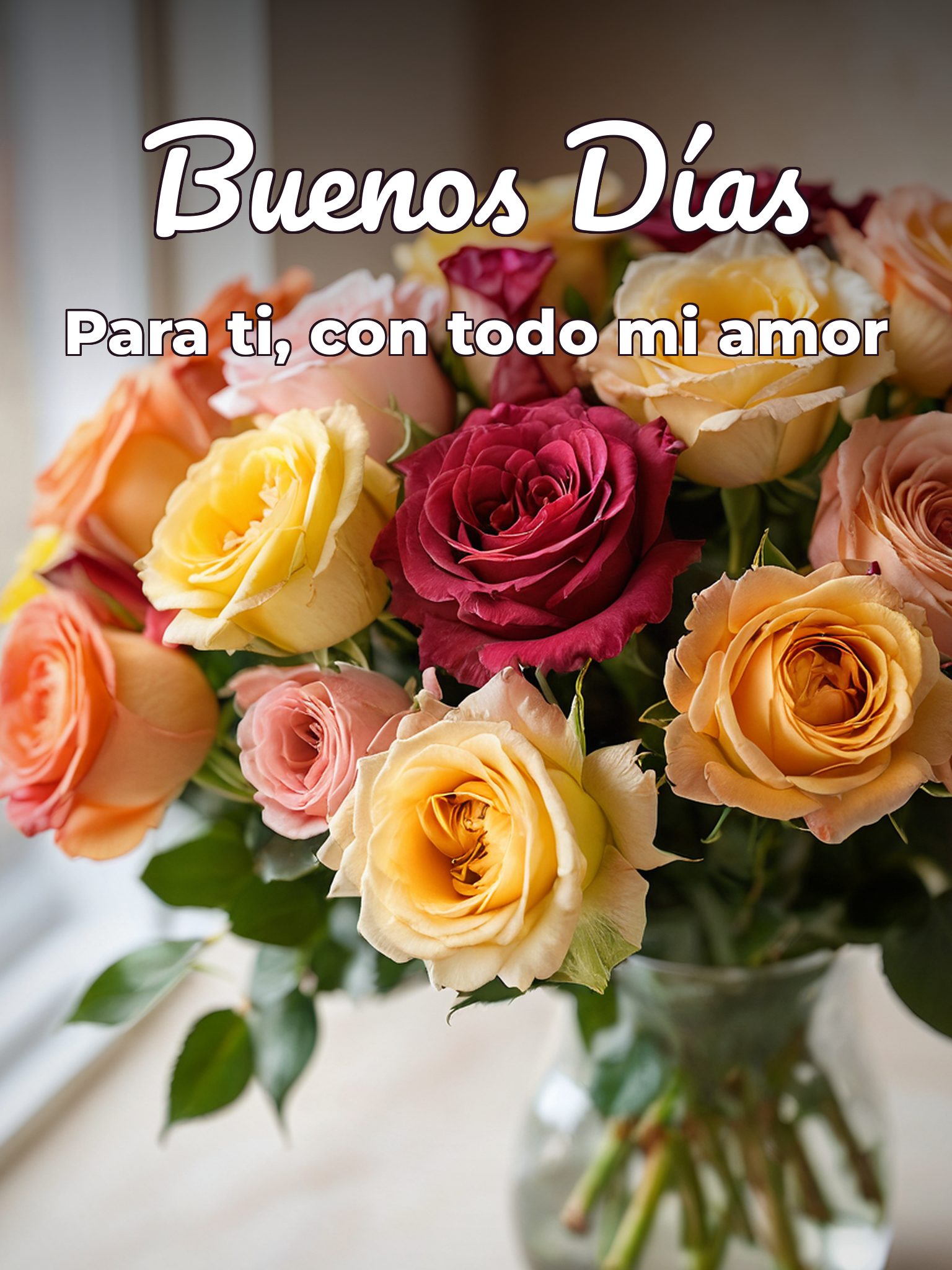 Imágenes y frases de buenos días para mi amor para Facebook
