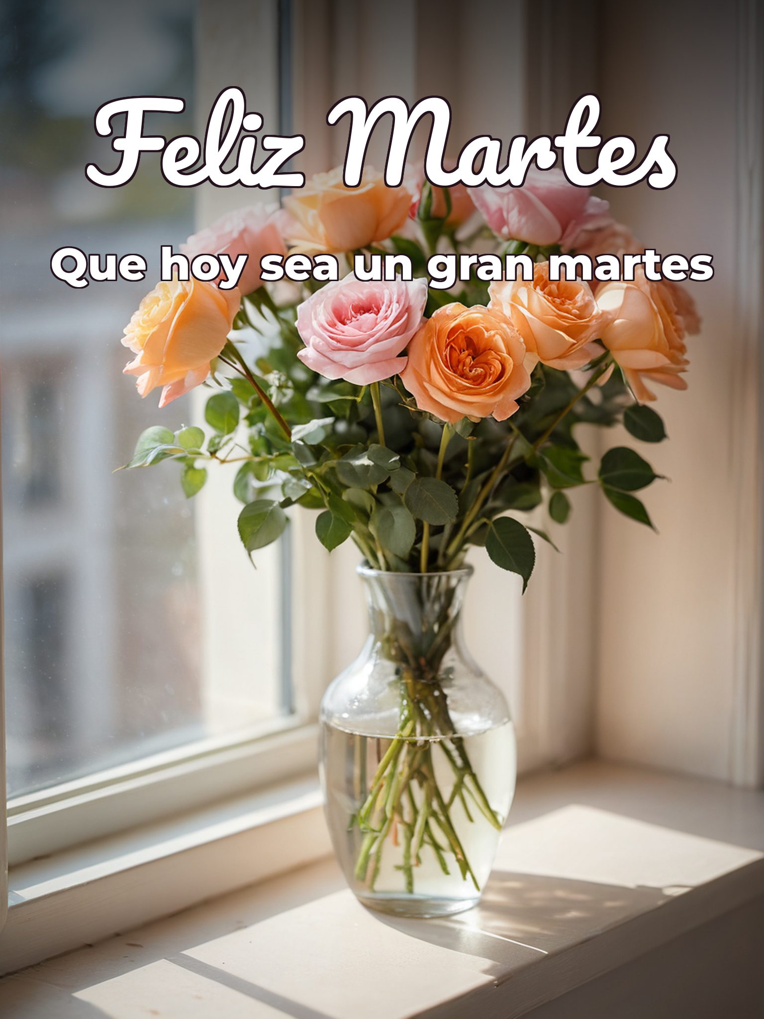 Lindo martes con flores para celular