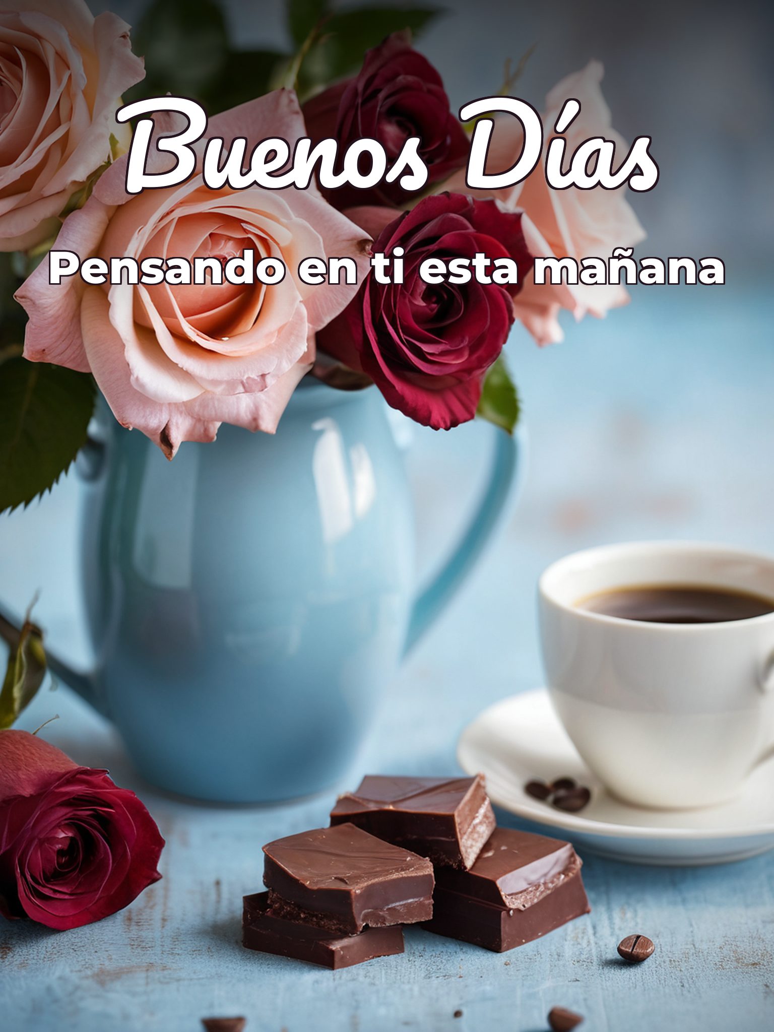 Los buenos días para mi novia para una amiga
