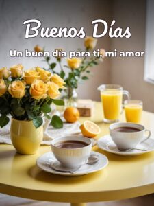 Los buenos días para mi novio
