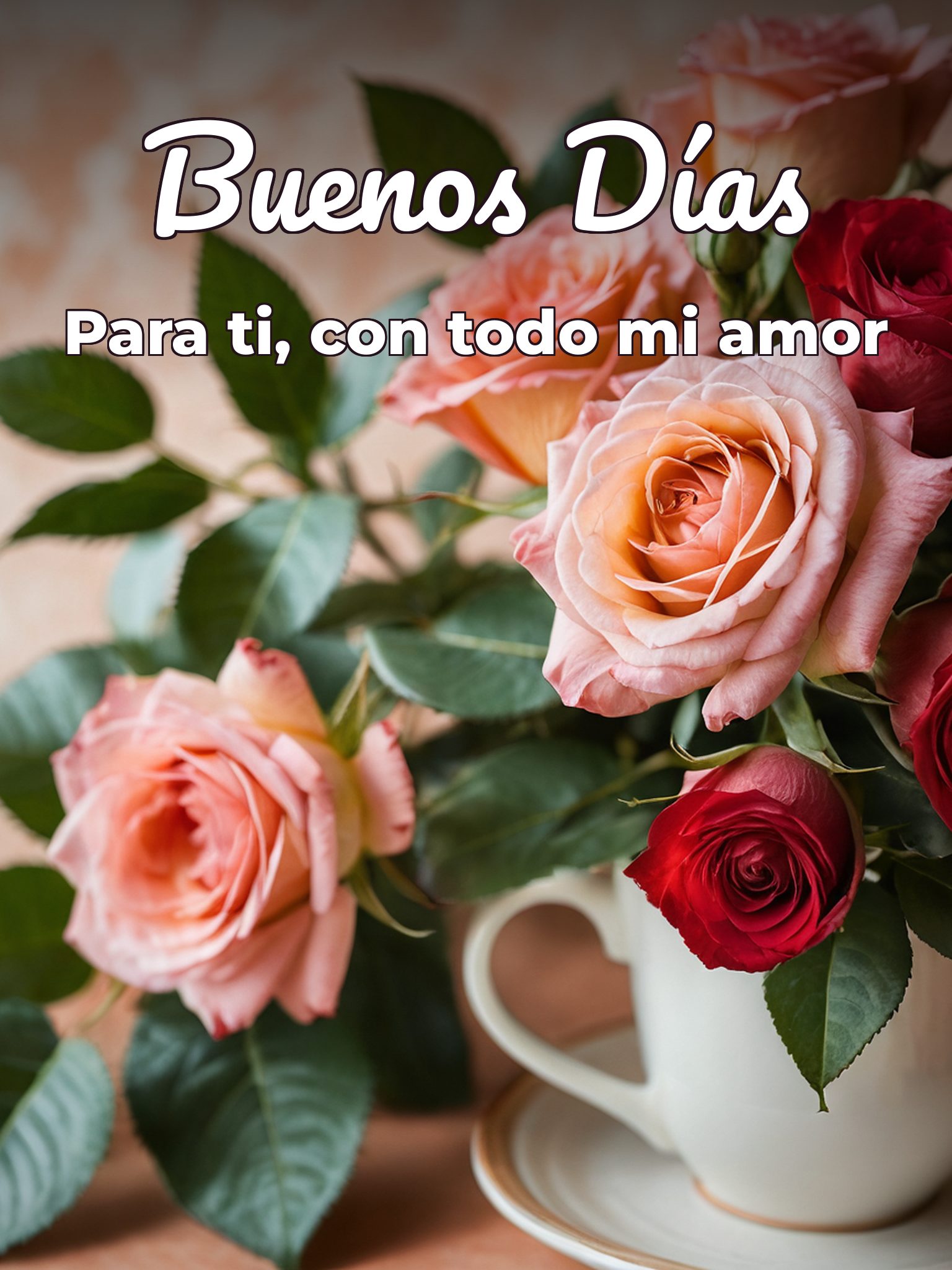 Mensaje buenos días amor para Facebook