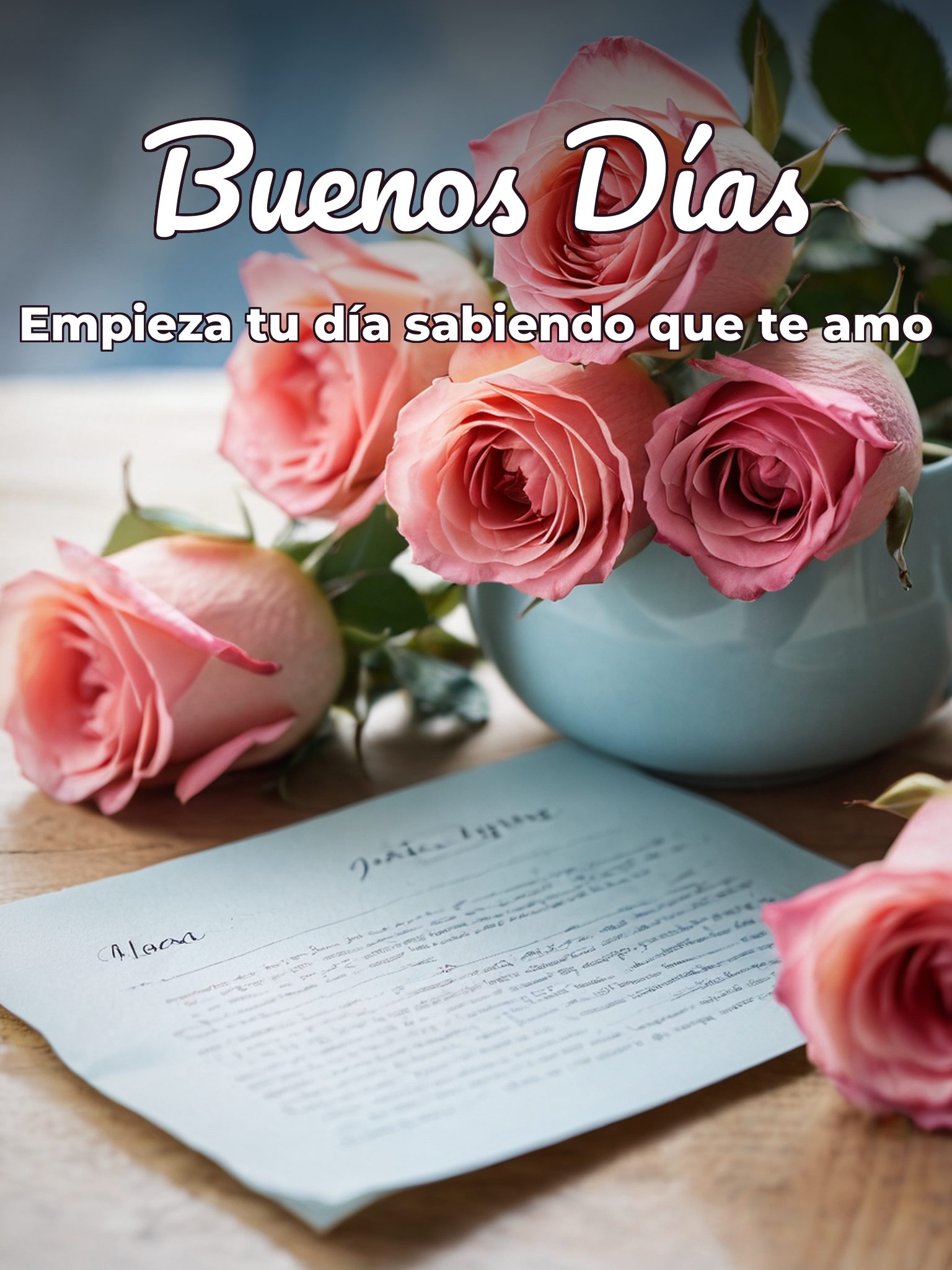Mensaje de amor buenos días para Facebook