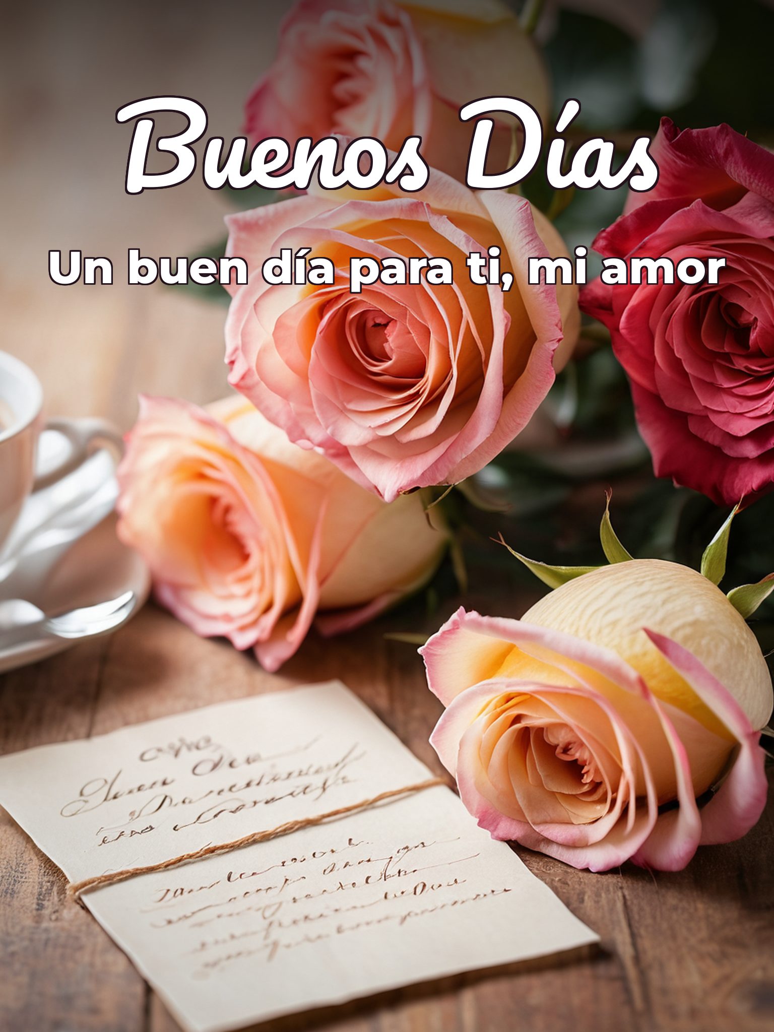 Mensajes lindos de buenos días para mi amor para celular