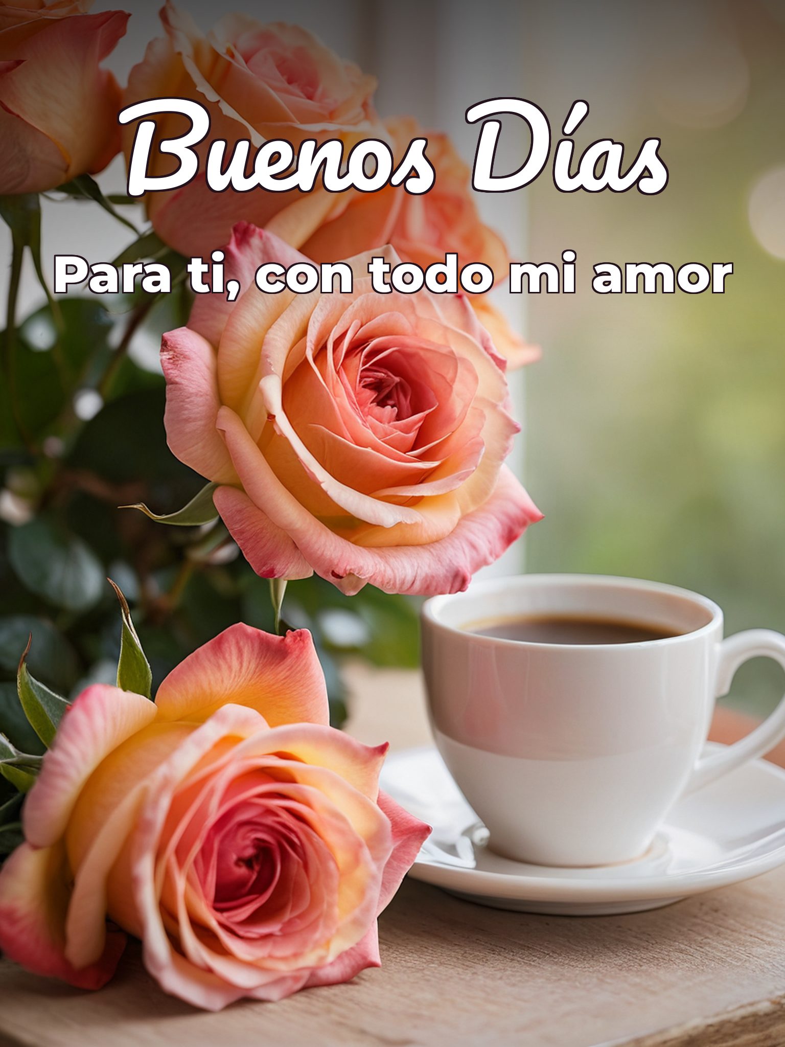 Mensajes romanticos de buenos días para mi amor para Facebook