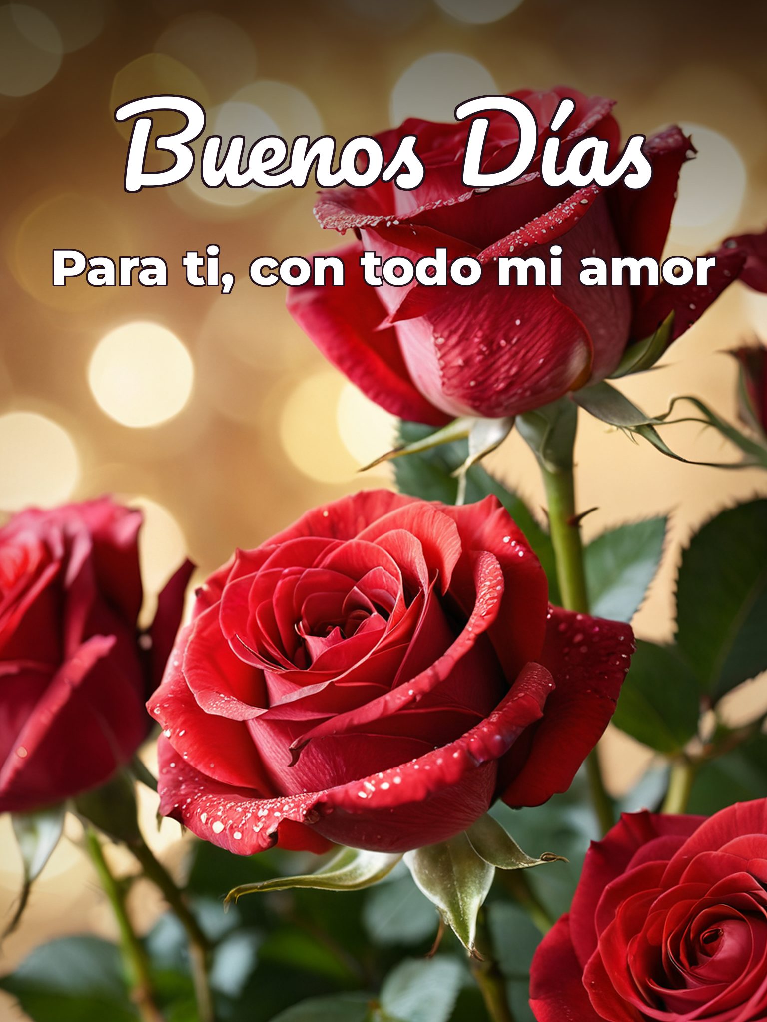 Muy buenos días amor para una amiga