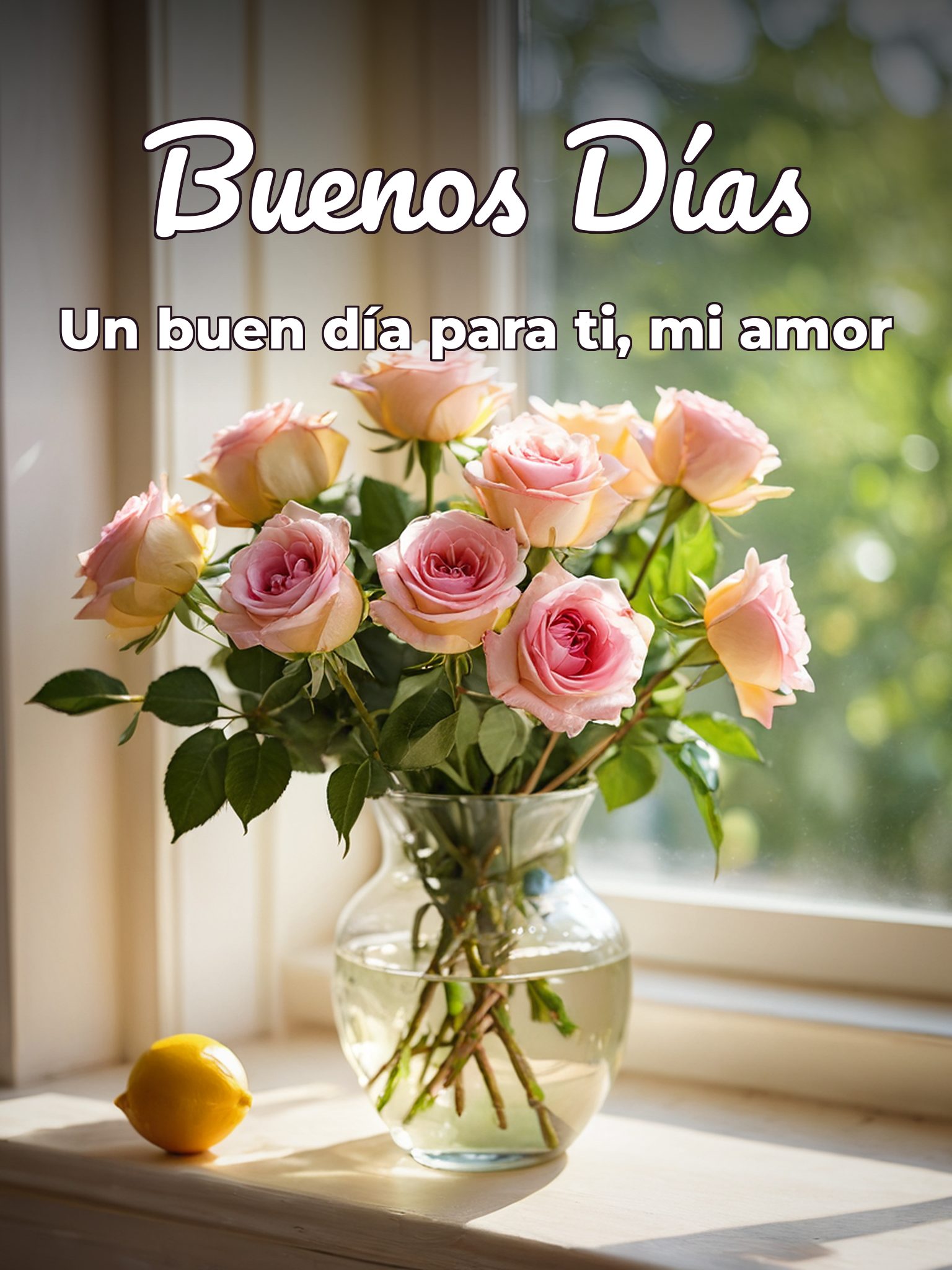 Muy buenos días mensajes para mi amor